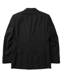 Giorgio Fiorelli Solid Black Slim Fit Peak Lapel 2 Piece Suit