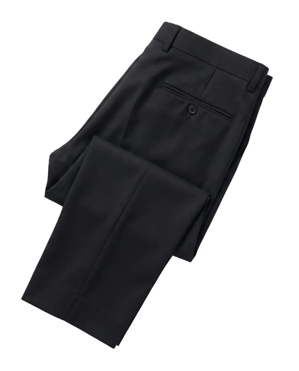Giorgio Fiorelli Solid Black Slim Fit Peak Lapel 2 Piece Suit