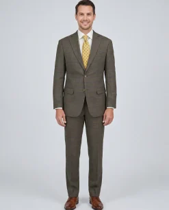 Giorgio ForellI Mens Brown Check Classic Fit 2 Piece Suit