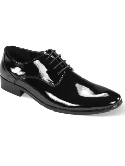 Harlem Knights Men's Black Patent Leather Tuxedo Dress Shoe