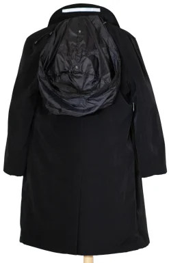 Hart Schaffner Marx Black Single Breasted Full Length Hooded Raincoat