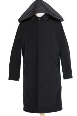 Hart Schaffner Marx Black Single Breasted Full Length Hooded Raincoat