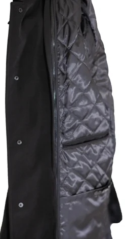 Hart Schaffner Marx Black Single Breasted Full Length Hooded Raincoat