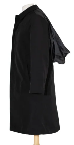 Hart Schaffner Marx Black Single Breasted Full Length Hooded Raincoat