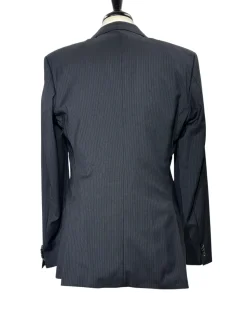 Hugo Boss Black Pinstriped Slim Fit Notch Lapel 2-Button Suit 40L