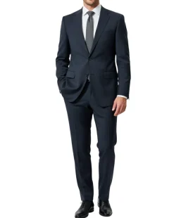 Hugo Boss Black Pinstriped Slim Fit Notch Lapel 2-Button Suit 40L