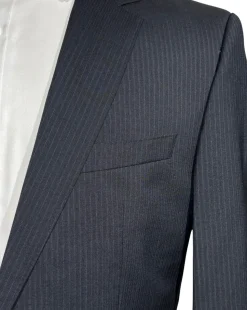 Hugo Boss Black Pinstriped Slim Fit Notch Lapel 2-Button Suit 40L