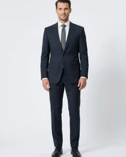 Hugo Boss Black Pinstriped Slim Fit Notch Lapel 2-Button Suit 40L