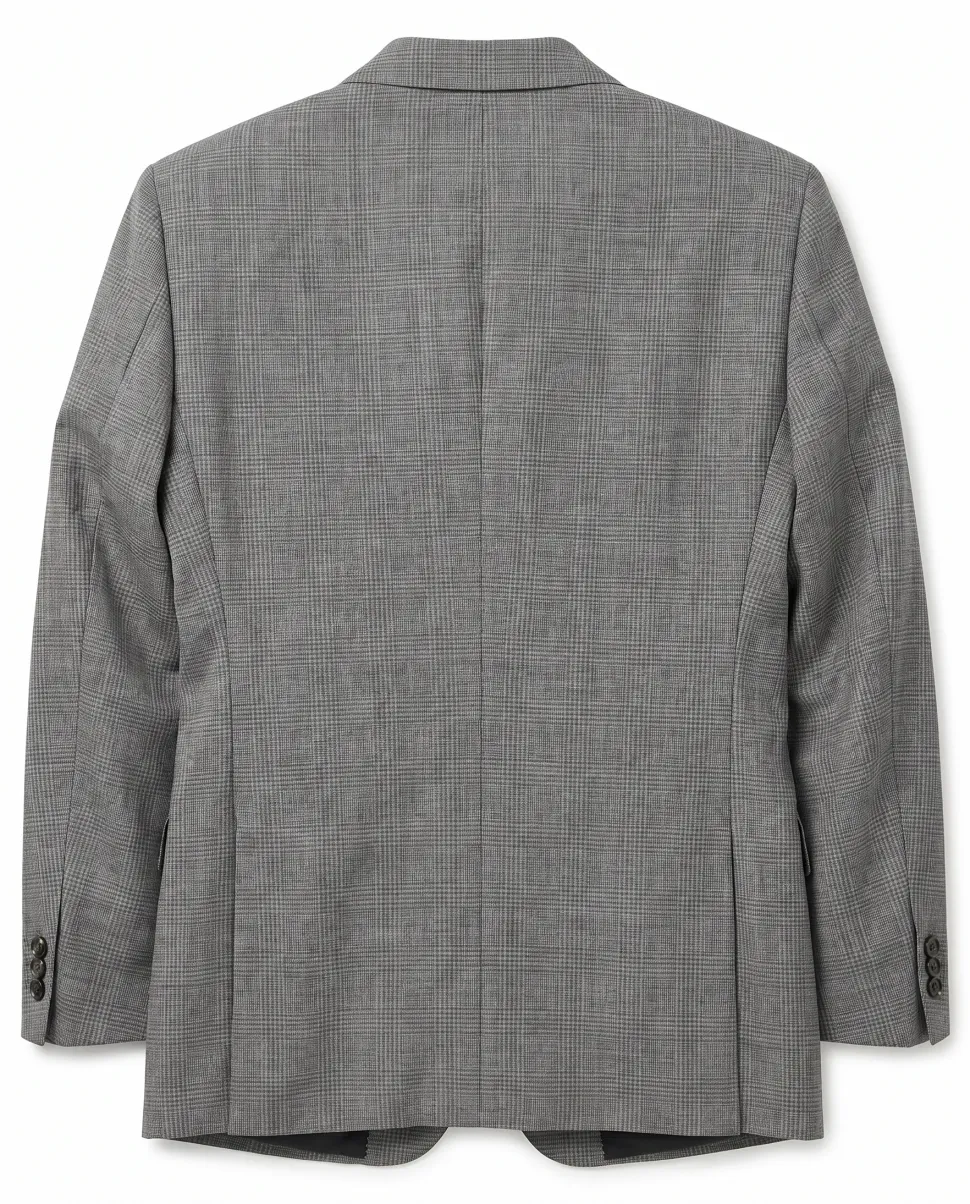 Hugo Boss Gray Glen Plaid Classic Fit Notch Lapel Wool 2-Button Suit 38S