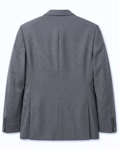 Hugo Boss Gray Micro Check Classic Fit Notch Lapel Wool 2-Button Suit 40R