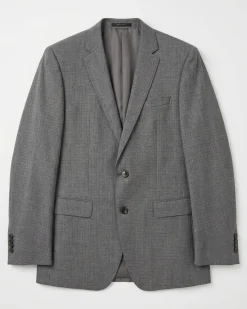 Hugo Boss Gray Plaid Slim Fit Notch Lapel 120’s Wool 2-Button Suit 40L