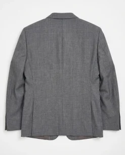 Hugo Boss Gray Plaid Slim Fit Notch Lapel 120’s Wool 2-Button Suit 40L