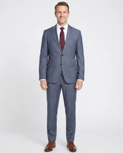 Hugo Boss Gray Textured Classic Fit Notch Lapels Wool 2-Button Suit - 40R