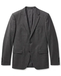 Hugo Boss Heather Dark Grey Modern Fit Notch Lapel Wool Stretch 2-Button Suit 38R