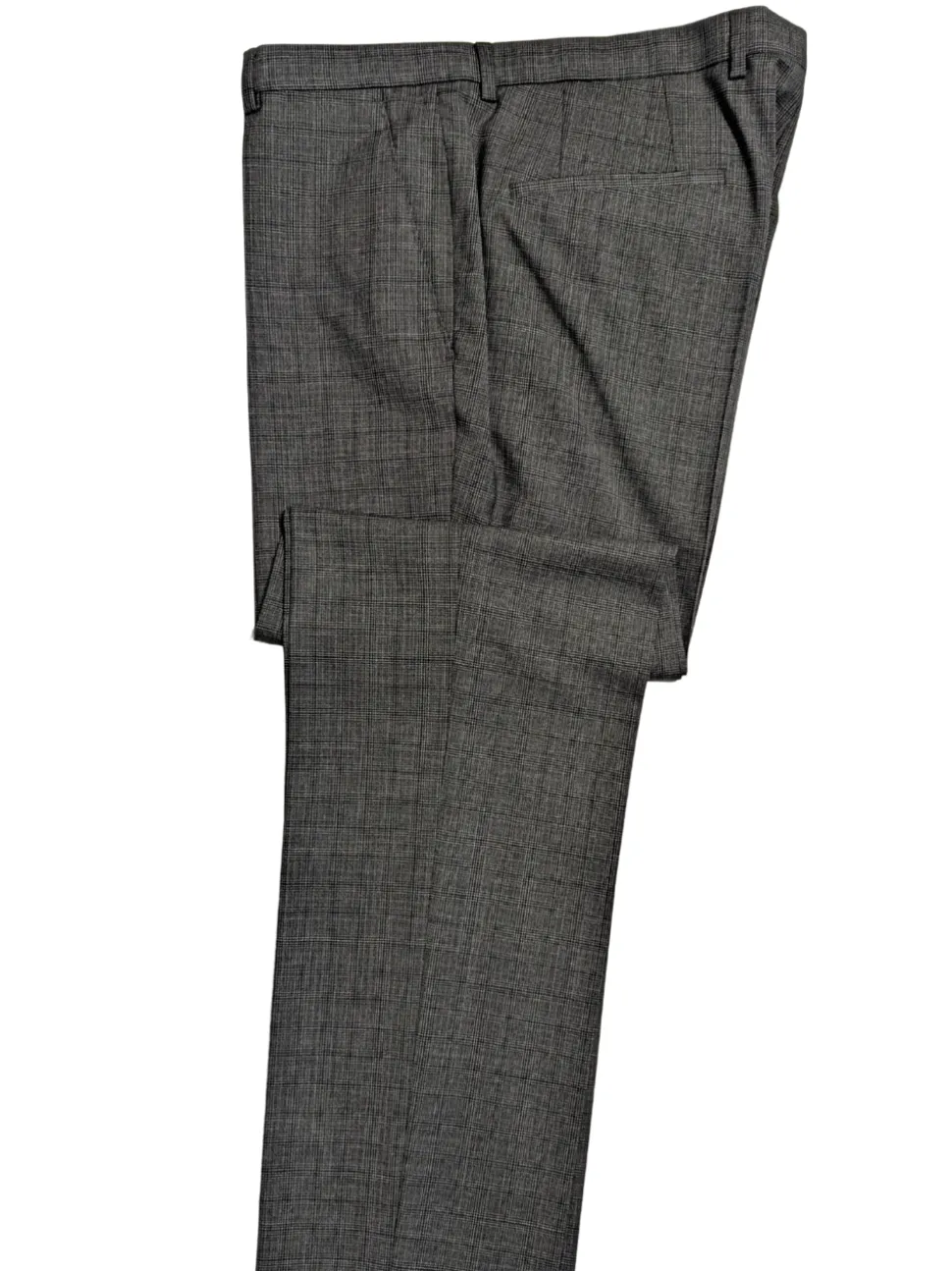 Hugo Boss Marlane Biella Glen Plaid Gray Regular Fit Wool 2-Button Suit - 40R