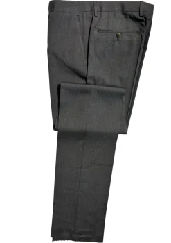 Hugo Boss Mens Charcoal Herringbone Notch Lapel Classic Fit 2-Button Silk Suit - 40R