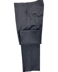 Hugo Boss Mens Charcoal Pinstripe Notch Lapels Slim Fit 2 Button Wool Suit - 40L