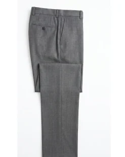 Hugo Boss Mens Charcoal Textured Notch Lapel Slim Fit 2-Button Wool Suit - 38R