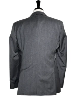 Hugo Boss Mens Gray Herringbone Notch Lapels Wool 2-Button Suit - 40R