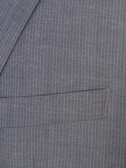 Hugo Boss Mens Gray Striped 100% Wool Slim Fit 2 Piece Suit