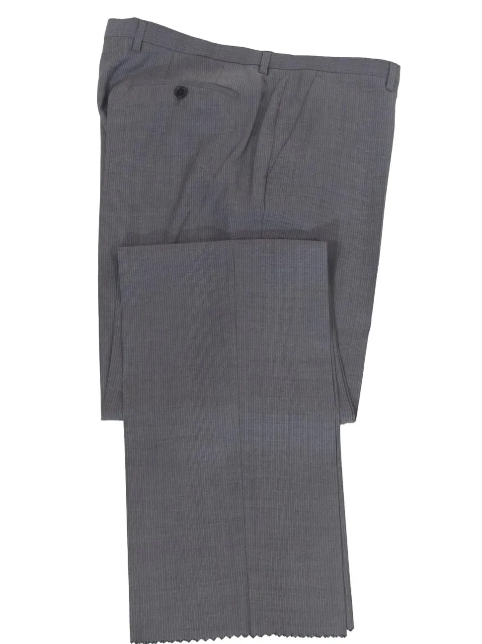 Hugo Boss Mens Gray Striped 100% Wool Slim Fit 2 Piece Suit