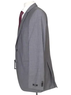 Hugo Boss Mens Gray Striped 100% Wool Slim Fit 2 Piece Suit