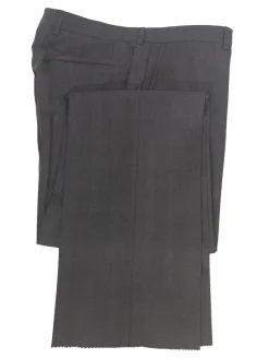 Hugo Boss Mens 42L Charcoal Plaid 100% Wool Slim Fit Two Piece Suit