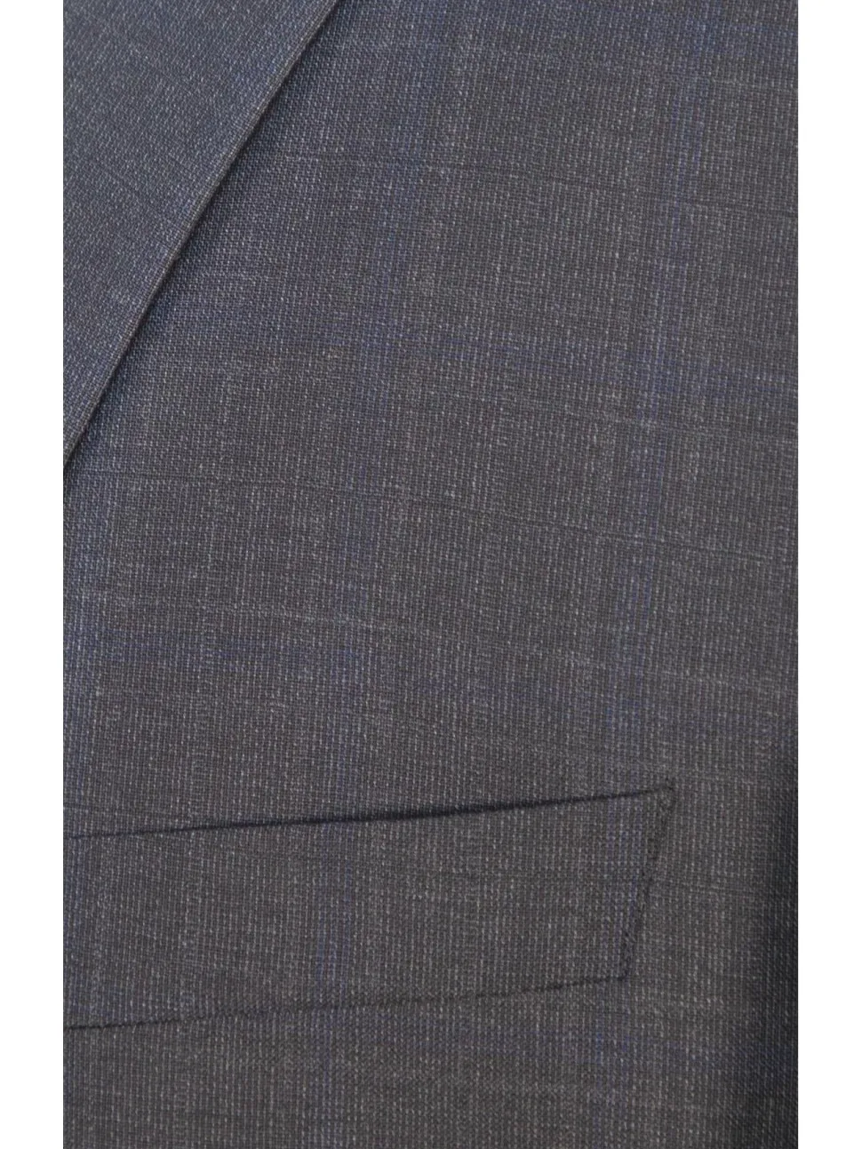 Hugo Boss Mens 42L Charcoal Plaid 100% Wool Slim Fit Two Piece Suit