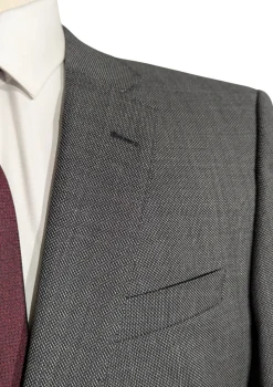 Hugo Boss Mens 40R Gray Weave 100% Wool Slim Fit 2 Piece Suit