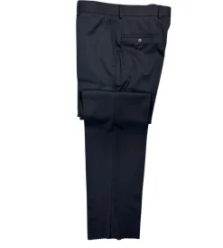 Hugo Boss Mens Solid Black Notch Lapels Classic Fit 2 Button Wool Suit - 40L