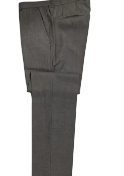 Hugo Boss Mens Taupe Textured Notch Lapels Classic Fit 2 Button Wool Suit - 40R