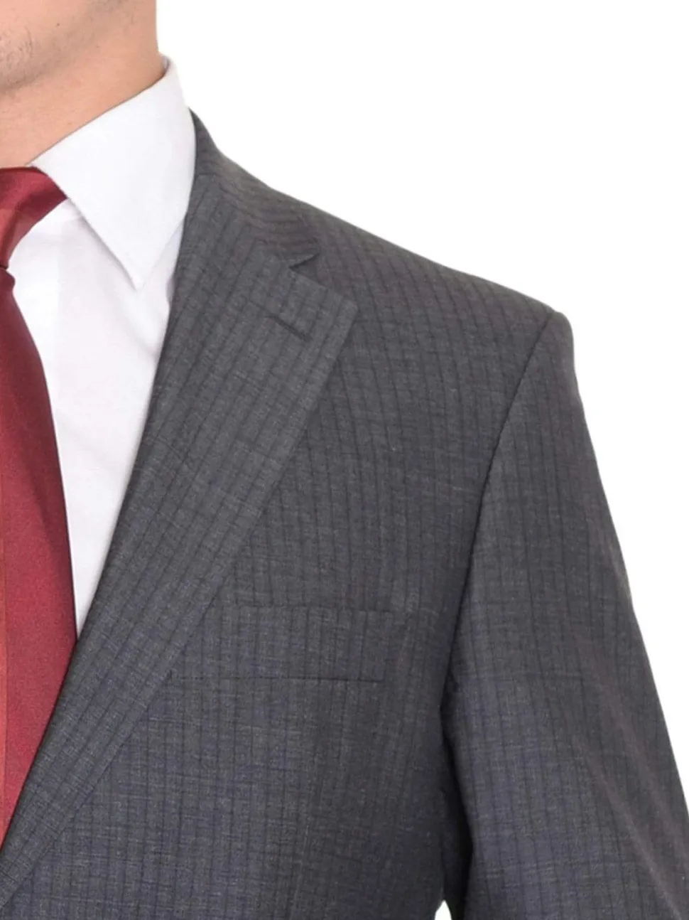Hugo Boss Paolini Charcoal Gray Striped Super 130's Wool Blazer Sportcoat