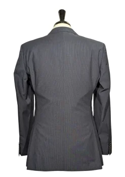 Hugo Boss Slim Fit Tonal Navy Micro-Check Notch Lapel Two Button Wool Suit