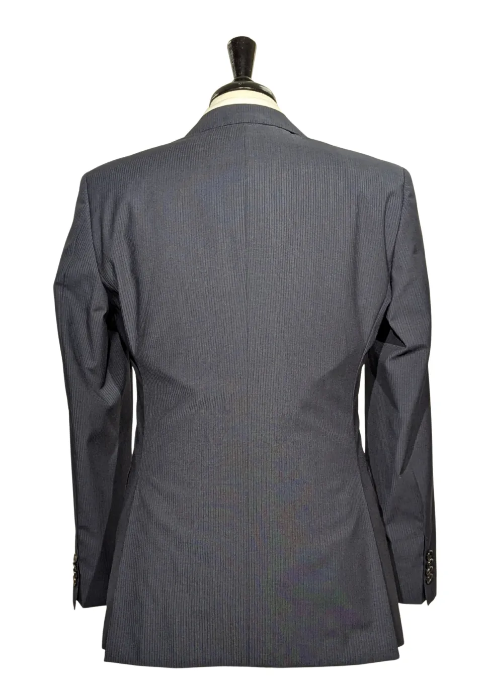 Hugo Boss Slim Fit Tonal Navy Micro-Check Notch Lapel Two Button Wool Suit