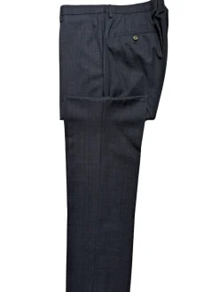 Hugo Boss Super 130 Drago Blue Check Wool Notch Lapel Two-Button Suit 44R