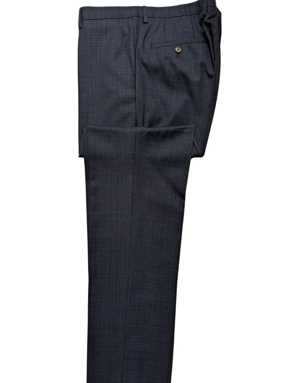Hugo Boss Super 130 Drago Blue Check Wool Notch Lapel Two-Button Suit 44R