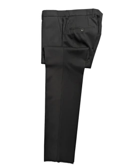 Hugo Boss Super 100s Black Textured Slim Fit Notch Lapels Wool 2-Button Suit - 38R