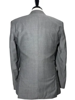 Hugo Boss Super 100s Gray Birdseye Notch Lapels 2-Button Wool Suit - 38R