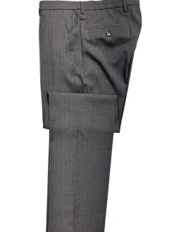 Hugo Boss Super 110s Pinstriped Grey Notch Lapels Wool 2-Button Suit - 36R