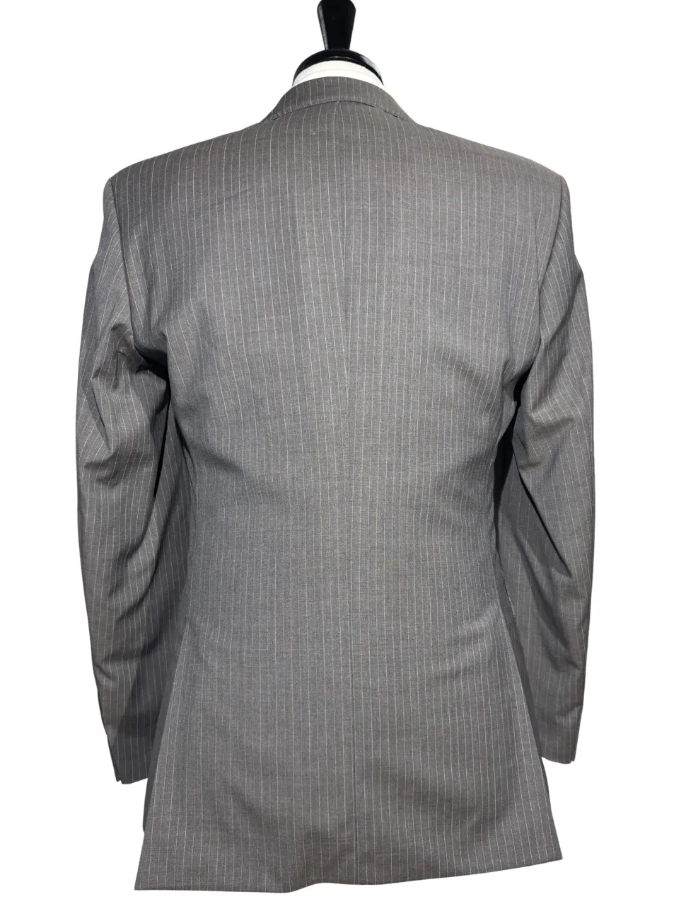 Hugo Boss Super 110s Pinstriped Grey Notch Lapels Wool 2-Button Suit - 36R