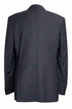 Hugo Boss Textured Black Notch Lapel Slim Fit Super 100’s Wool 2-Button Suit 46L
