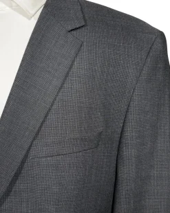 Hugo Boss Textured Gray Slim Fit Notch Lapel 2-Button Suit 44L