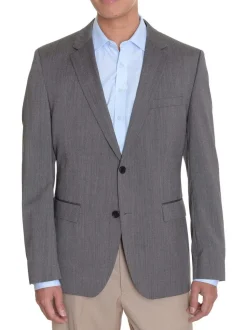 Hugo Boss The Grand_1 Gray Pinstriped Two Button Wool Blazer Sportcoat