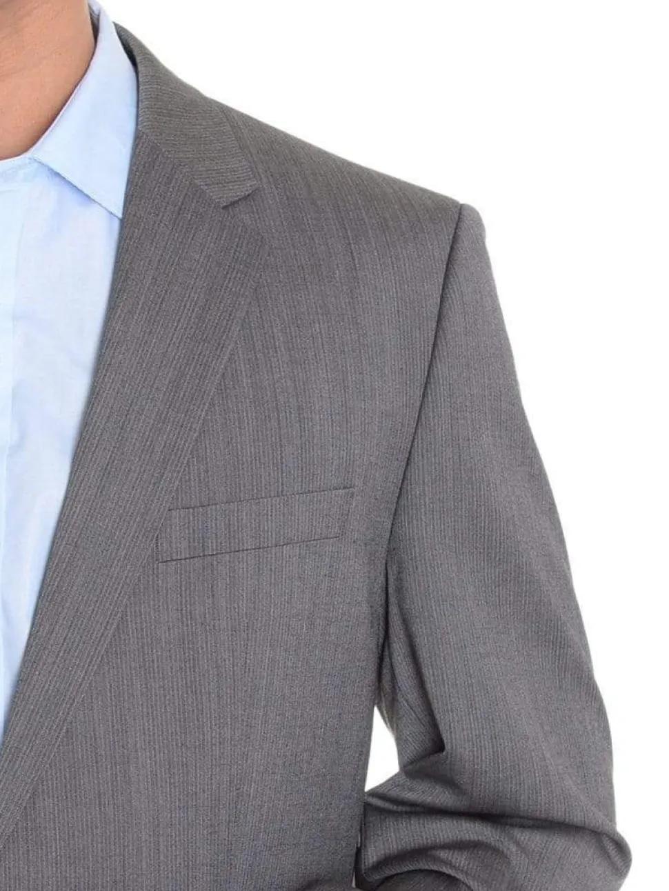 Hugo Boss The Grand_1 Gray Pinstriped Two Button Wool Blazer Sportcoat