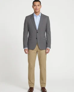 Hugo Boss The Grand_1 Gray Pinstriped Two Button Wool Blazer Sportcoat