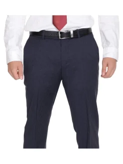 Hugo Boss The Grand/central Classic Fit Navy Pinstriped Two Button Wool Suit