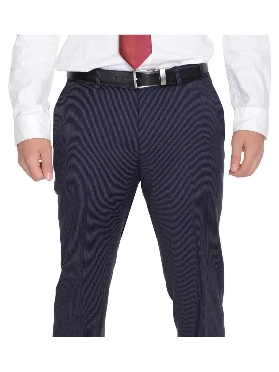 Hugo Boss The Grand/central Classic Fit Navy Pinstriped Two Button Wool Suit