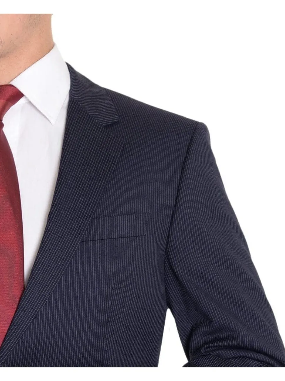 Hugo Boss The Grand/central Classic Fit Navy Pinstriped Two Button Wool Suit