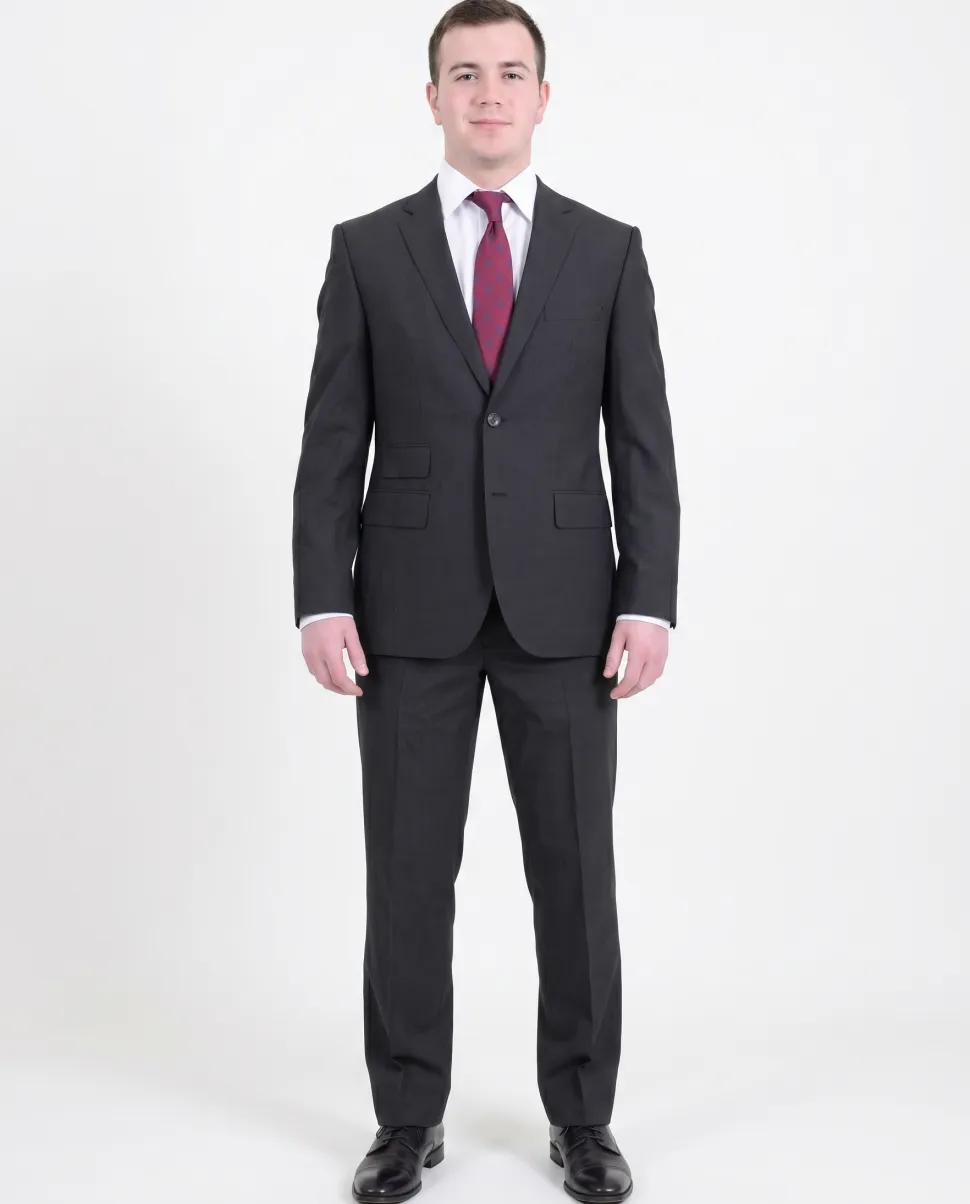 Hugo Boss The Kings/central Classic Fit Gray Mini Check Two Button Wool Suit
