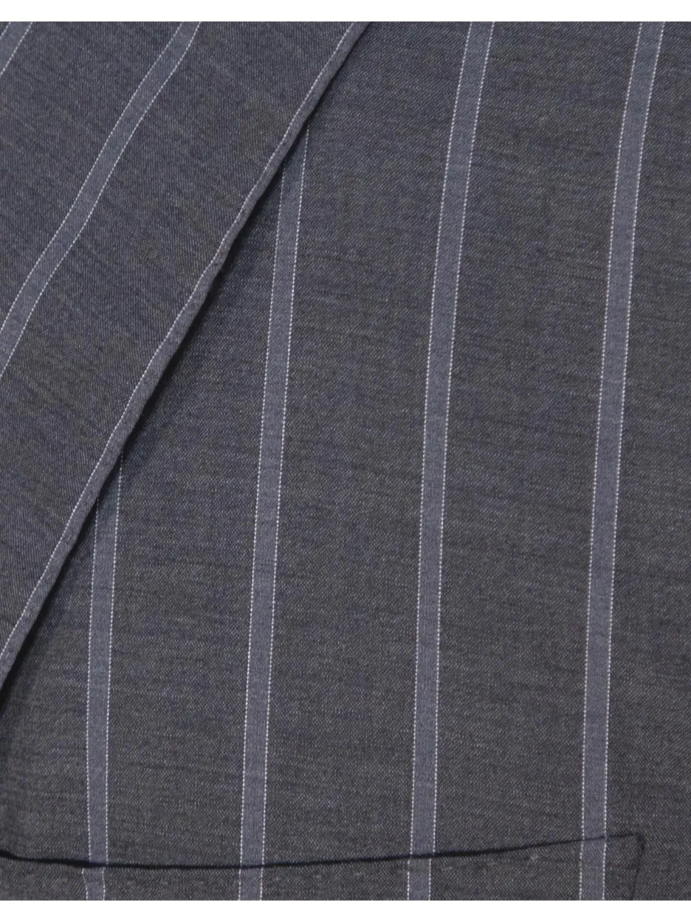 Isaia Mens 46L Drop 8 Gray Striped 150s Wool Silk Blend Slim Fit 2 Piece Suit